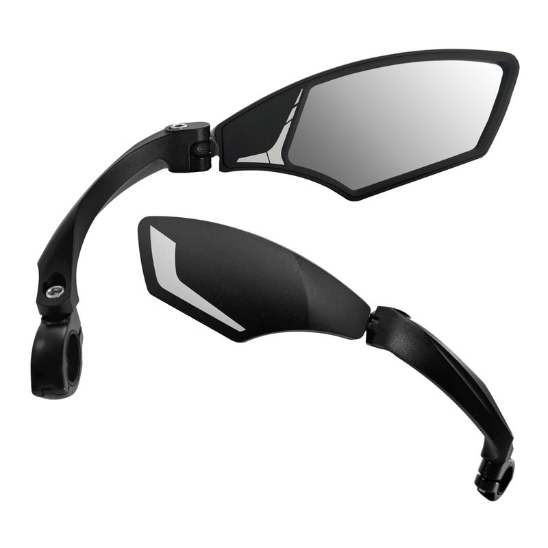 Hafny NEW Handlebar Bike Mirror, HD,Blast-resistant, E-bike Mirror, Glass Lens, HF-MR095 (Silver Right) - Image 4